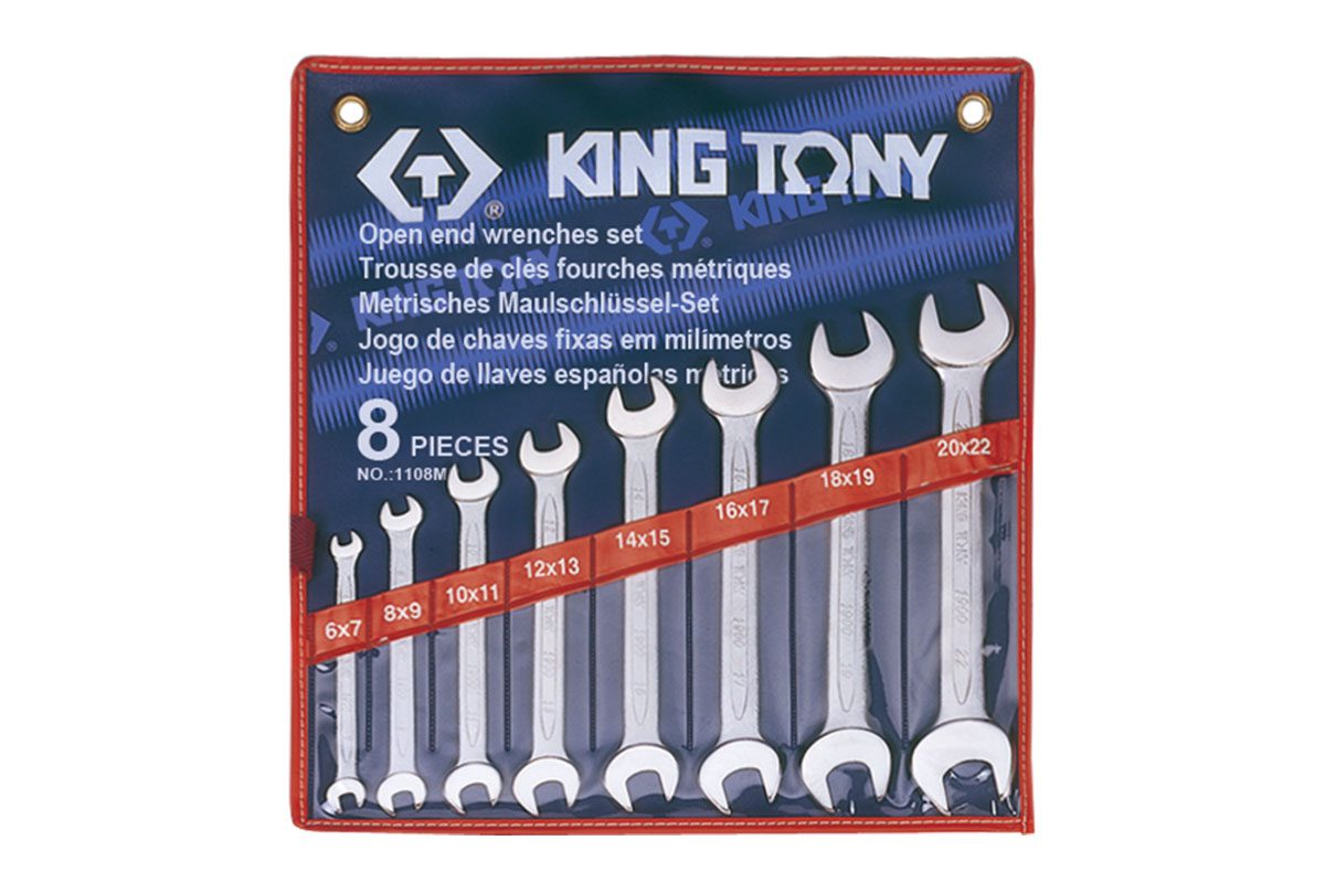 Bộ cờ lê miệng 8 chi tiết 6-22mm Kingtony 1108MR