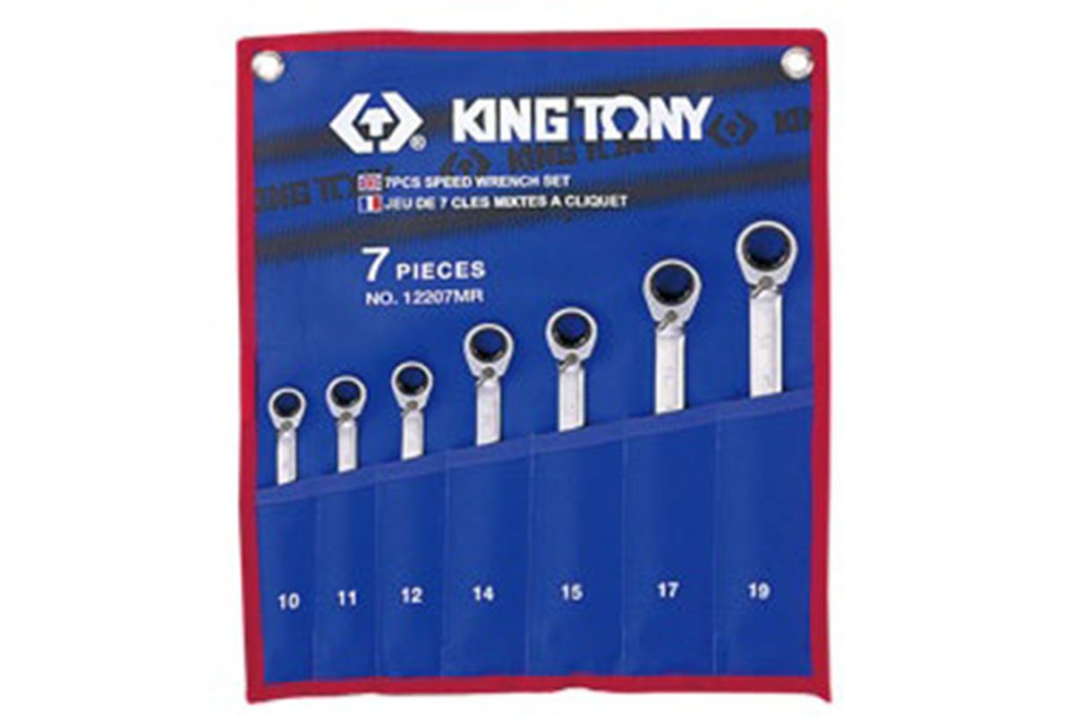 Bộ cờ lê vòng miệng 7 chi tiết 10-19mm Kingtony 12207MR