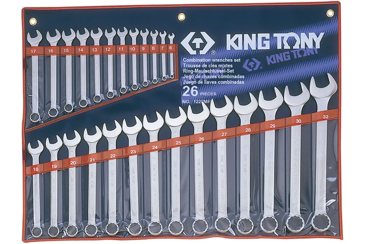 Bộ cờ lê vòng miệng 26 chi tiết 6-32mm Kingtony 1226MR