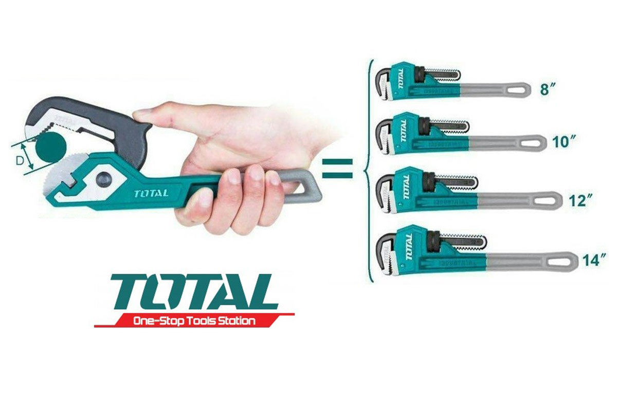 Mỏ lết mở ống chuyên dùng Total THT171142