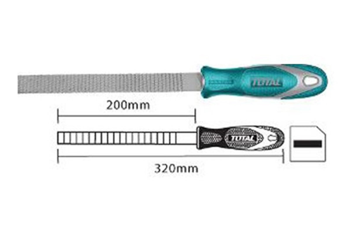 Giũa gỗ hình dẹp 200mm Total THT91586