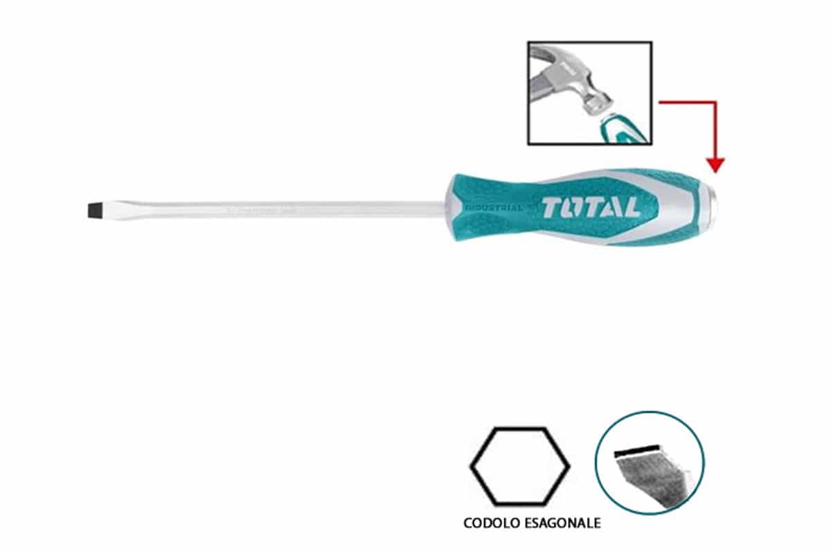 Tua vít dẹp đóng xuyên 8x200mm Total THTGTS8200