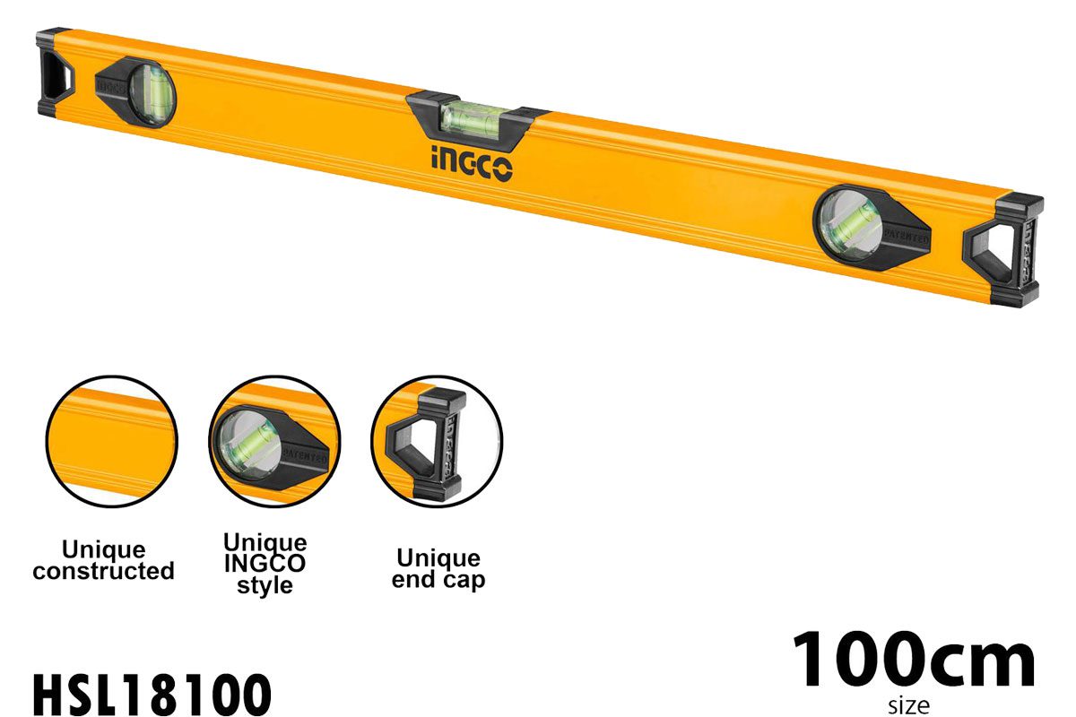 Thước thủy 100cm INGCO HSL18100