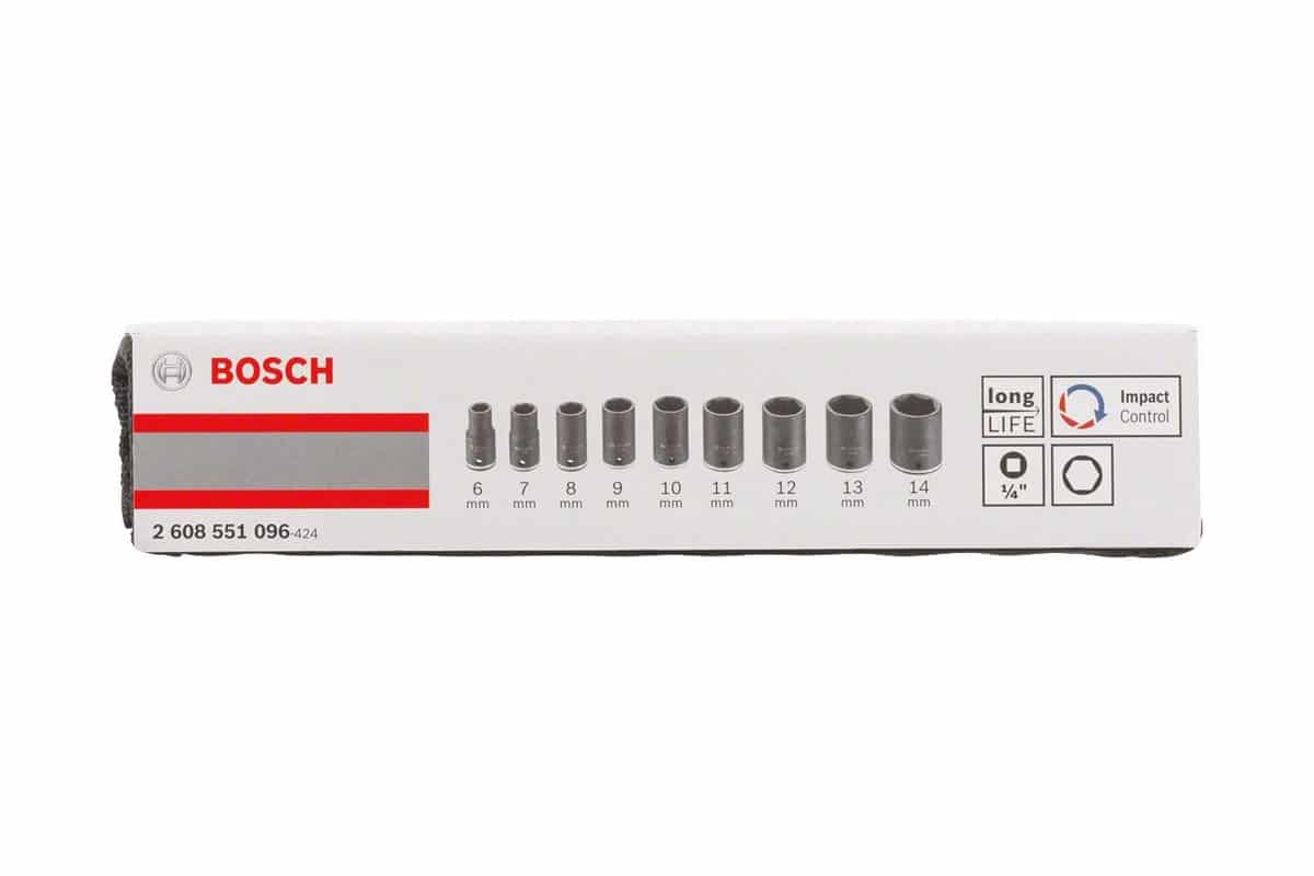 Bộ 9 đầu khẩu 1/4'' Bosch 2608551096