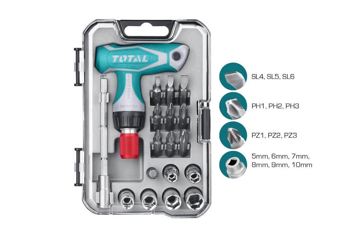 Bộ tua vít 24 chi tiết Total TACSD30186