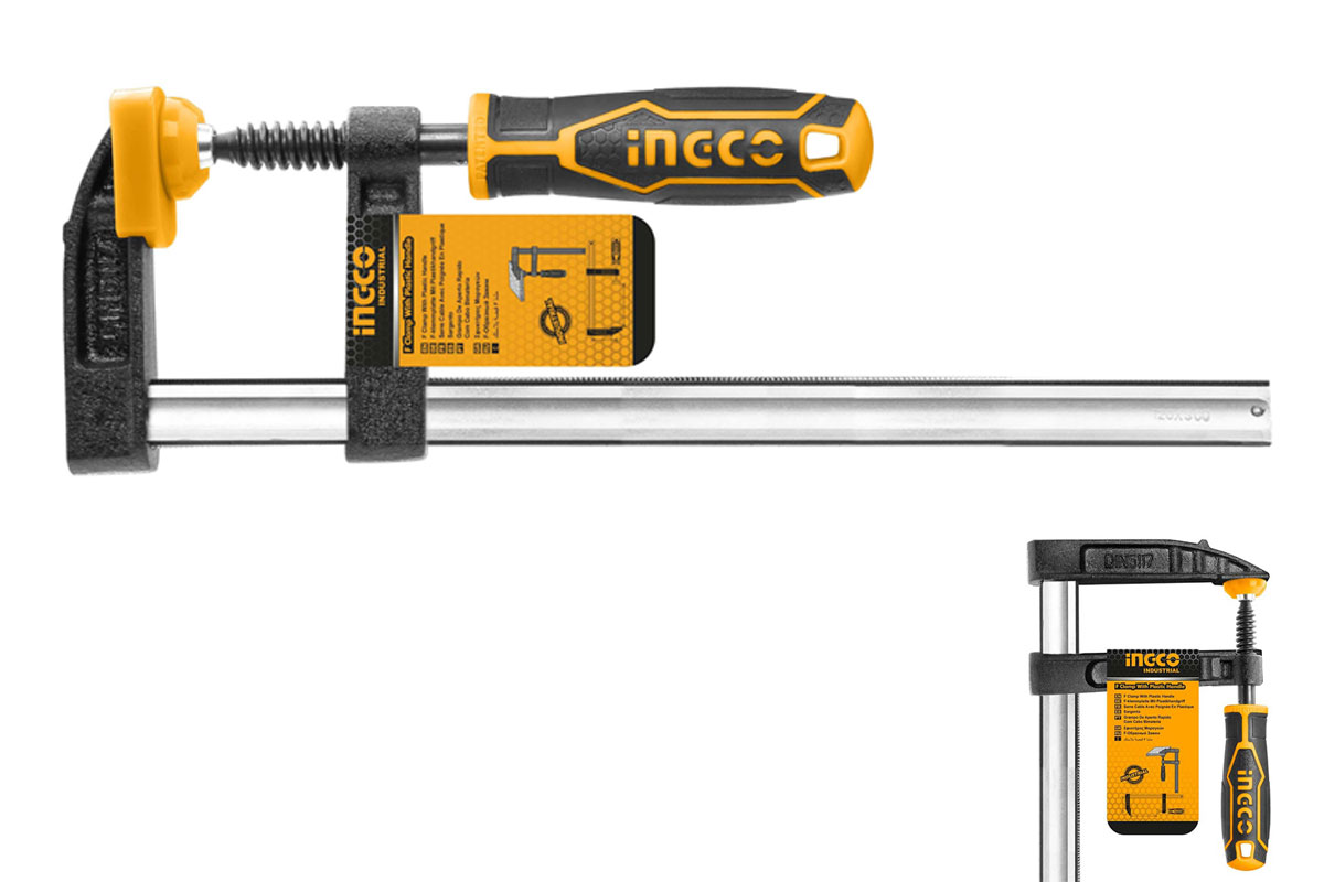 Kẹp gỗ chữ F 120x300 mm INGCO HFC021201