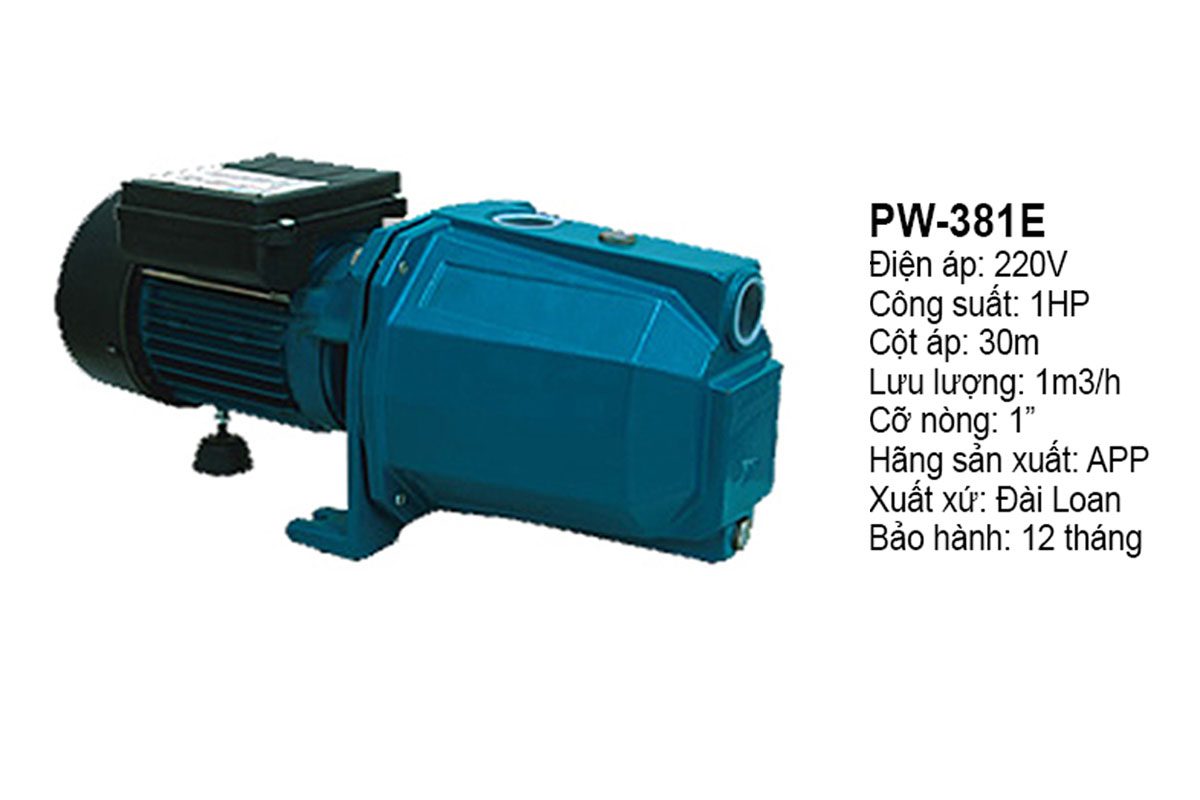 Máy bơm đẩy cao 1HP APP PW-381E