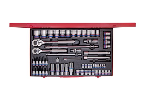 9063mr-1_df11b1d0dad24a3285a667817487b409 Bộ tuýp 1/2",1/4",3/8" 62 chi tiết Kingtony 9063MR