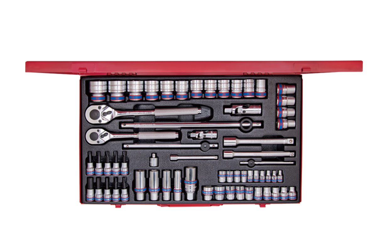 Bộ tuýp 1/2",1/4",3/8" 62 chi tiết Kingtony 9063MR