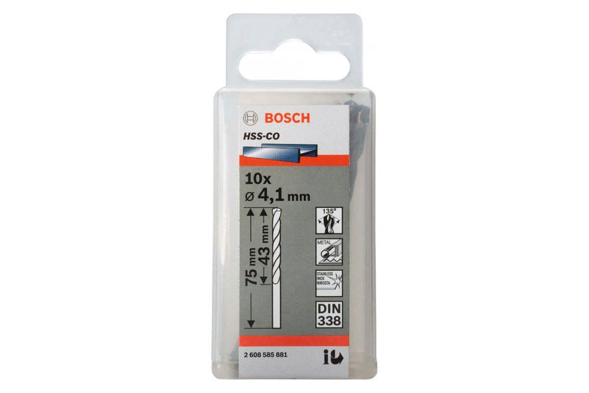 Mũi khoan INOX HSS-Co 4.1mm (hộp 10 mũi) Bosch 2608585881