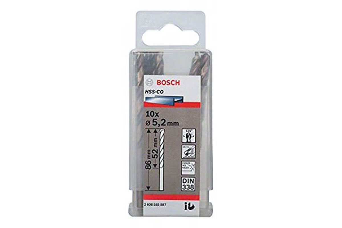 Mũi khoan INOX HSS-Co 5.2mm (hộp 10 mũi) Bosch 2608585887