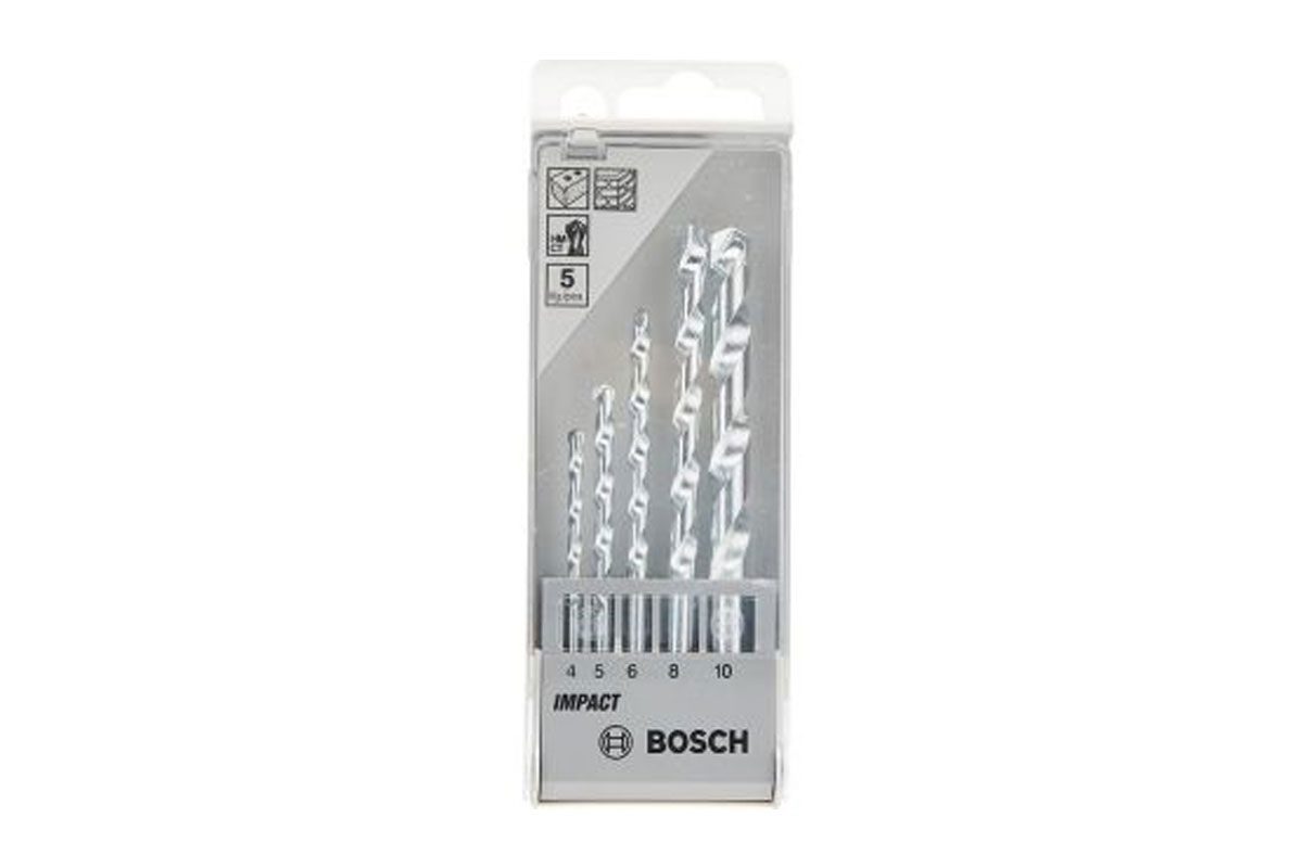 Mũi khoan tường bộ 5 mũi (4/5/6/8/10mm) Bosch 2608590090