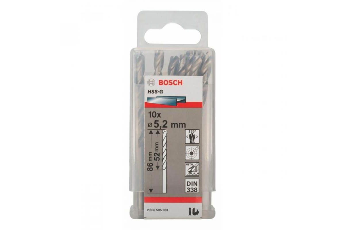 Mũi khoan sắt HSS-G 5.2mm (hộp 10 mũi) Bosch 2608595063