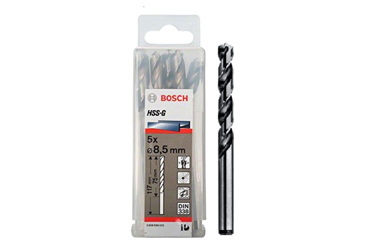 Mũi khoan sắt HSS-G 8.5mm (hộp 5 mũi) Bosch 2608595073