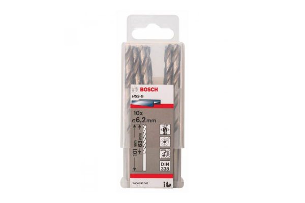 Mũi khoan sắt HSS-G 6.7mm (hộp 10 mũi) Bosch 2608595336