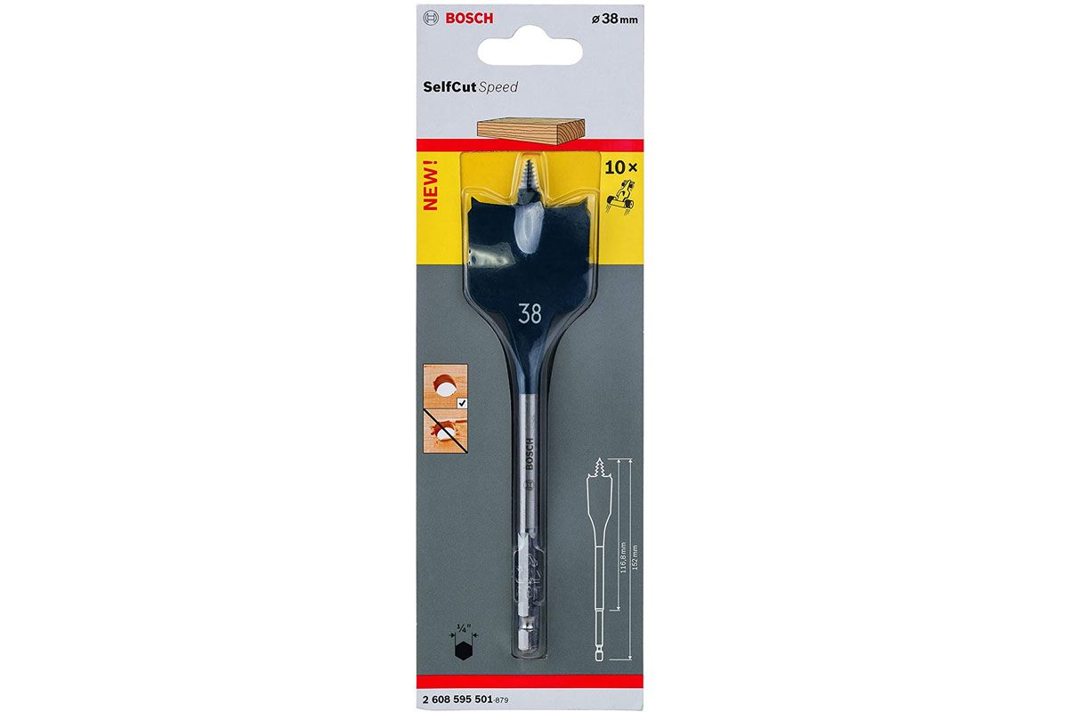 Mũi khoét gỗ đuôi cá 38x152mm Bosch 2608595501