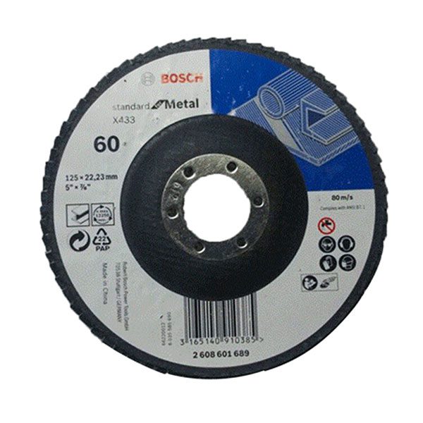 Đĩa nhám xếp Alox P40 Ø125mm Bosch 2608601688