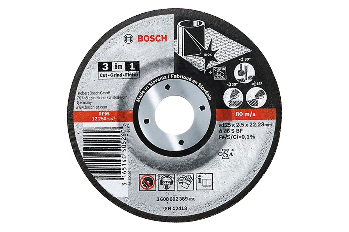 Đá cắt mài 3 trong 1 125x2.5x22.3mm Bosch 2608602389