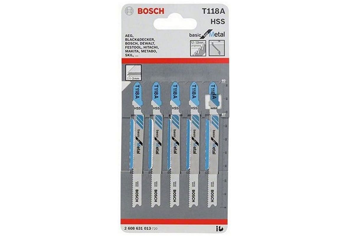 Lưỡi cưa lọng T 118 A - Sắt 5 lưỡi Bosch 2608631013