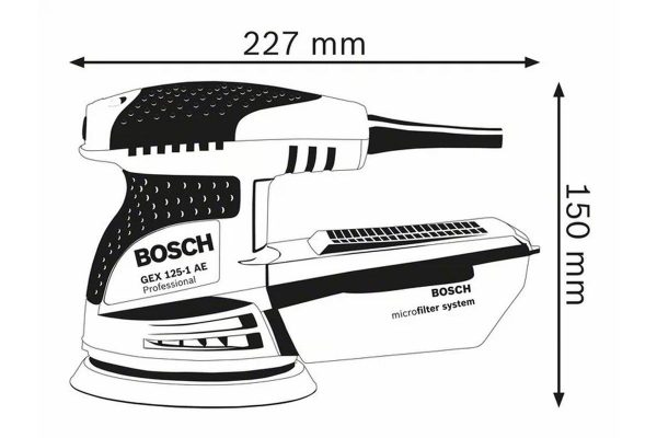 Máy chà nhám tròn Bosch GEX 125-1 AE