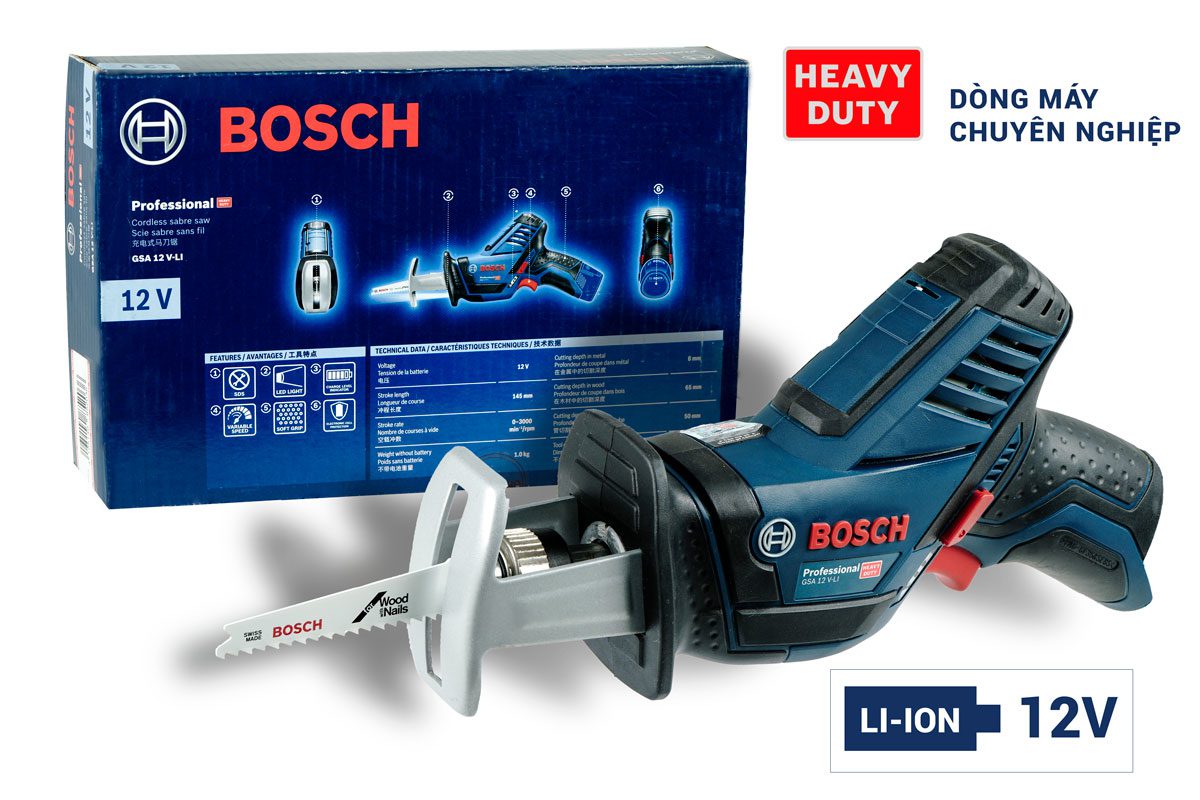 Thân máy cưa kiếm pin 12V Bosch GSA 12V-LI SOLO