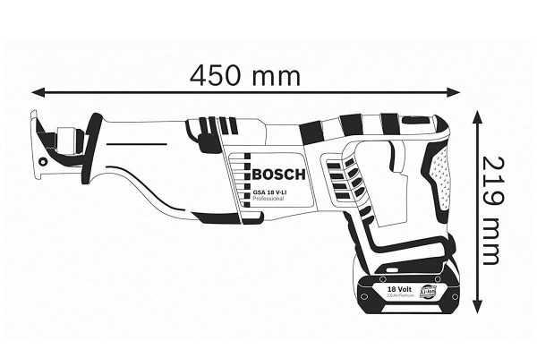 Thân máy cưa kiếm pin 18V Bosch GSA 18V-LI (SOLO)