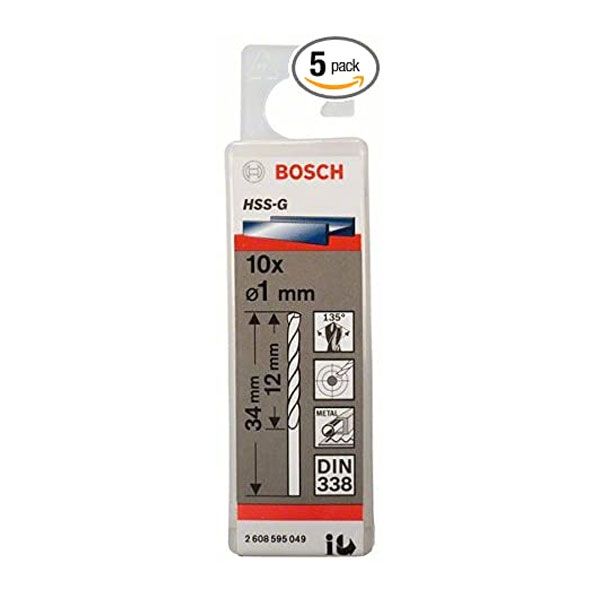 Mũi khoan sắt HSS-G 3.3mm (hộp 10 mũi) Bosch 2608595057