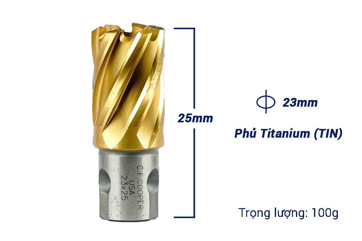Mũi khoan từ thép gió HSS 23x25mm CFCooper MH25-23