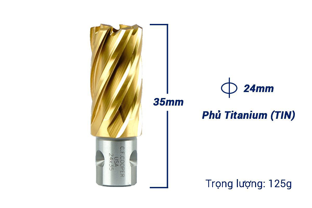 Mũi khoan từ thép gió HSS 24x35mm CFCooper MH35-24