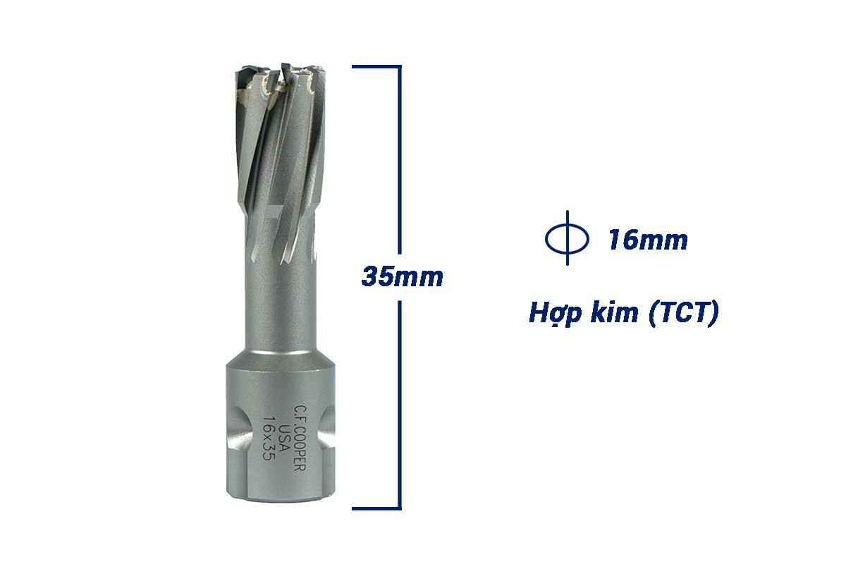 Mũi khoan từ hợp kim TCT 16x35mm CFCooper MT35-16