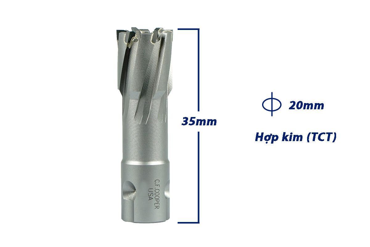 Mũi khoan từ hợp kim TCT 20x35mm CFCooper MT35-20