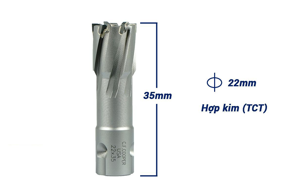 Mũi khoan từ hợp kim TCT 22x35mm CFCooper MT35-22