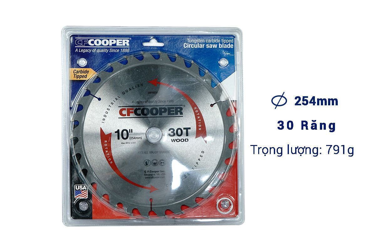 Lưỡi cưa gỗ 255mm x 30T CFCooper SW10030