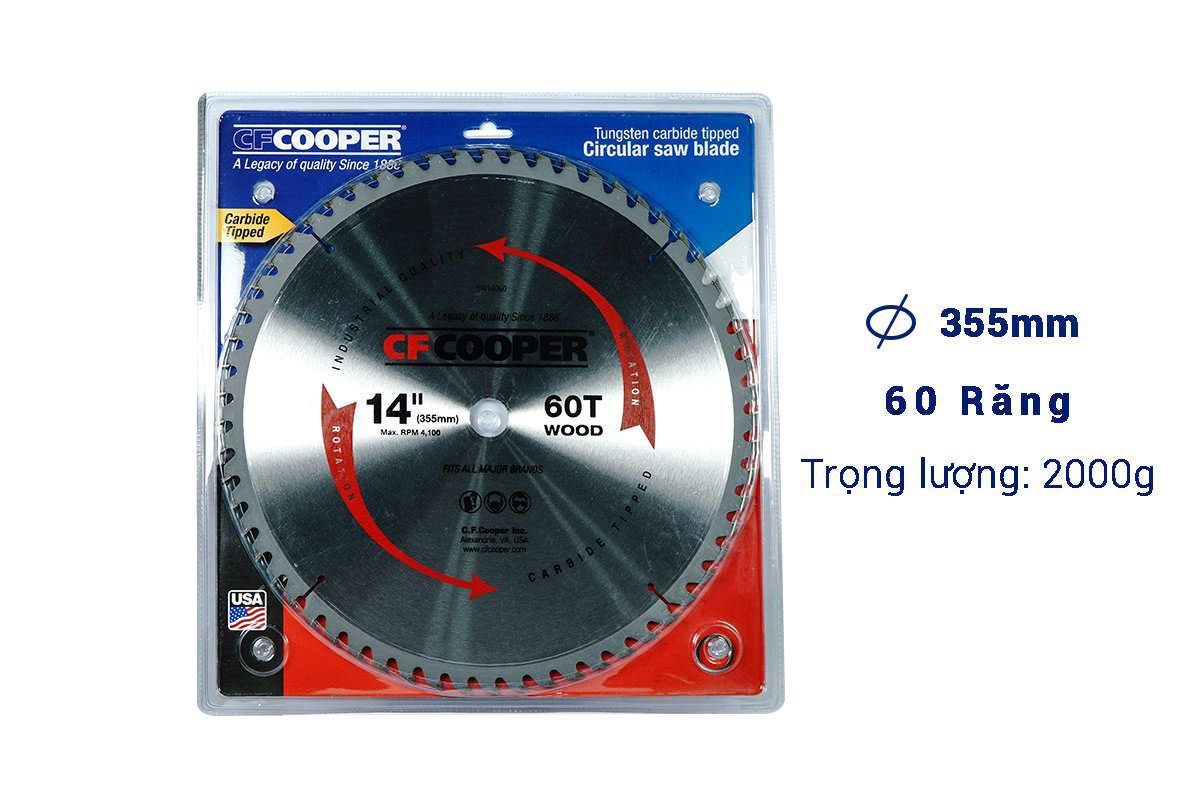 Lưỡi cưa gỗ 355mm x 60T CFCooper SW14060