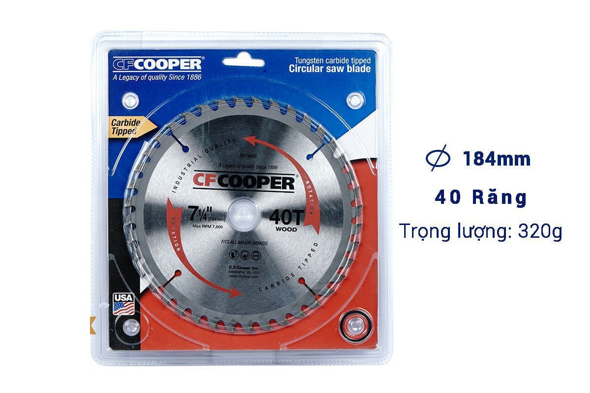 Lưỡi cưa gỗ 180mm x 40T CFCooper SW74040