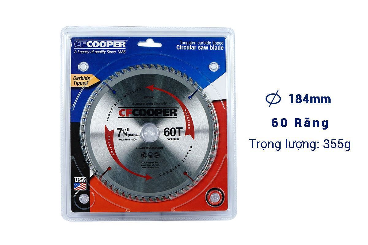 Lưỡi cưa gỗ 180mm x 60T CFCooper SW74060