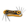 Bộ 8 Chìa Lục Giác Bông T9-T40 INGCO HHK14083
