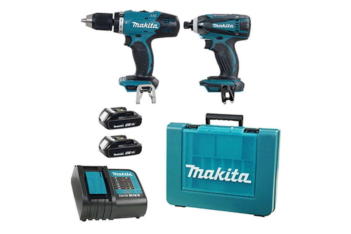 Bộ máy khoan vặn vít pin 18V Makita DLX2022