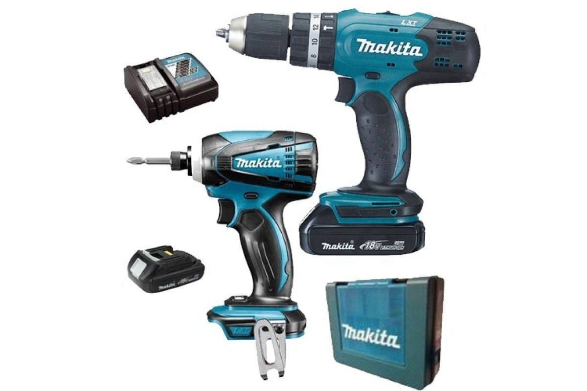Bộ máy khoan vặn vít pin 18V Makita DLX2240