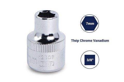 Đầu tuýp 6 cạnh 3/8in - 7mm Sata 12302