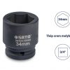 Đầu tuýp đen 6 cạnh 3/4in - 34mm Sata 34522