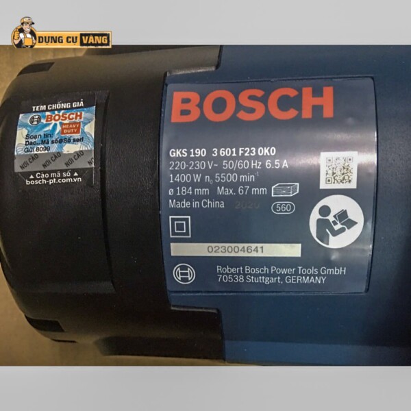 Máy Cưa đĩa Bosch Gks 190 với thông số ấn tượng