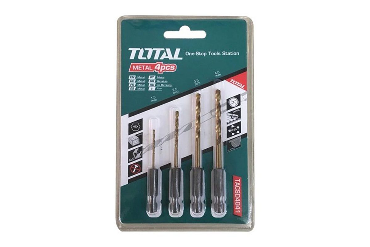 Bộ mũi khoan kim loại đuôi gài 1.5-4.0mm Total TACSD4041