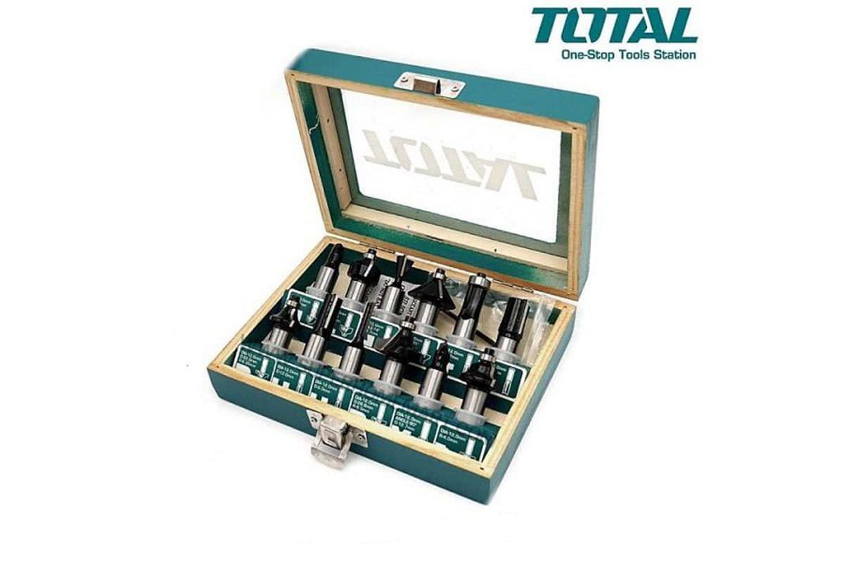 Bộ 12 mũi phay gỗ 1/4" 6.3mm Total TACSR0104121