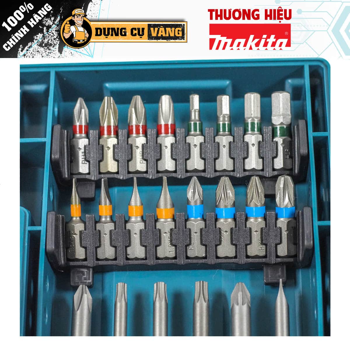 Bộ mũi vít màu 43 chi tiết Makita B-55697 - Siêu thị Dụng Cụ Vàng