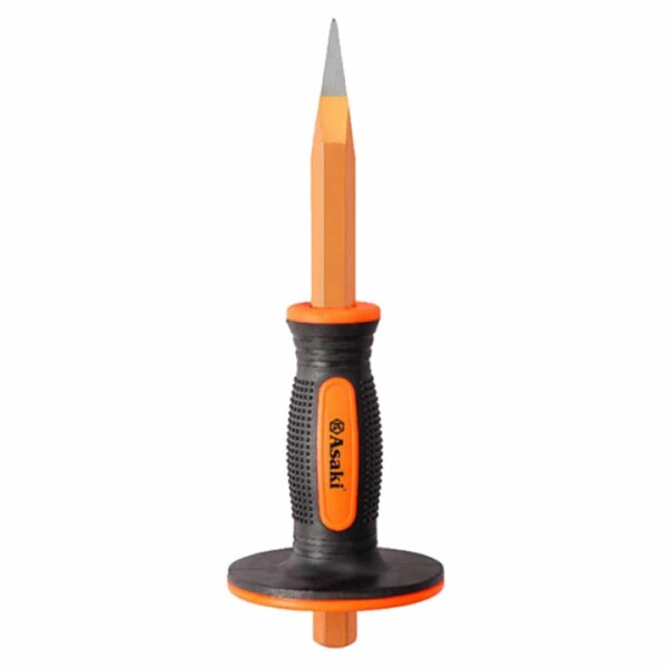 Đục sắt có tay chắn 16 x 300mm (mũi nhọn) Asaki AK-9643