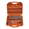 Bộ tuýp 3/8″ 6 cạnh 61 chi tiết xi bóng Cr-V Asaki AK-9753