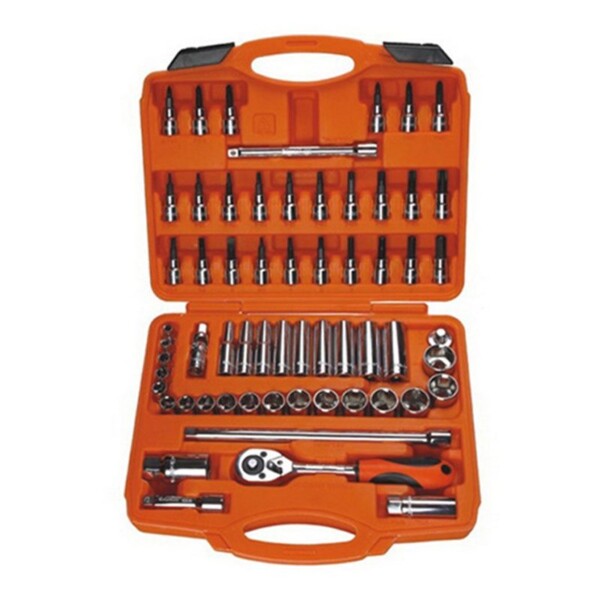 Bộ tuýp 3/8″ 6 cạnh 61 chi tiết xi bóng Cr-V Asaki AK-9753