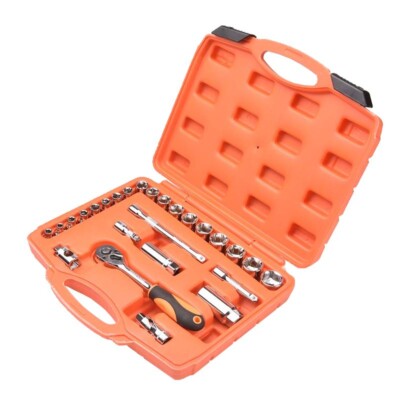 Bộ tuýp 3/8" 6 cạnh 26 chi tiết xi bóng Cr-V Asaki AK-9756