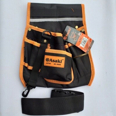 Túi đeo thắt lưng đựng đồ nghề chống thủng 11 ngăn Asaki AK-9986